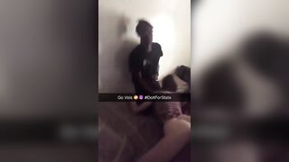 Spitroast: College slut doing it for state #2