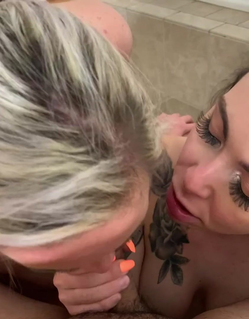 I love having my friends suck his cock with me